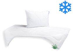 SET Přikrývka Aloe Vera 140x200cm zimní 1300g + Polštář UNICO AloeVera 70x90cm 900g