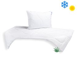 SET Přikrývka Aloe Vera 140x200cm celoroční 850g + Polštář UNICO AloeVera 70x90cm 900g